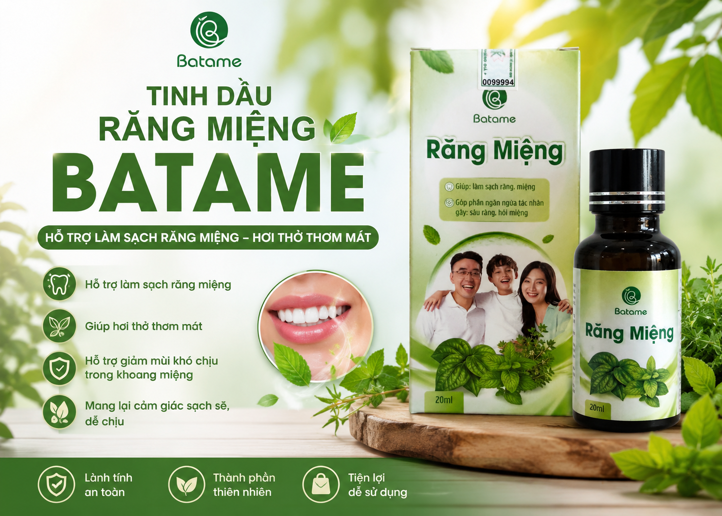 Tinh dầu răng miệng BATAME có gì nổi bật?